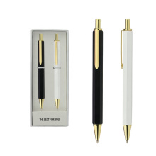 Logotipo de venta personalizada Hexagon Pen con Gold Finish Promotion Logotipo Publicidad Mejor set de regalos de bolígrafo de metal Escuela de oficina